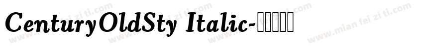 CenturyOldSty Italic字体转换